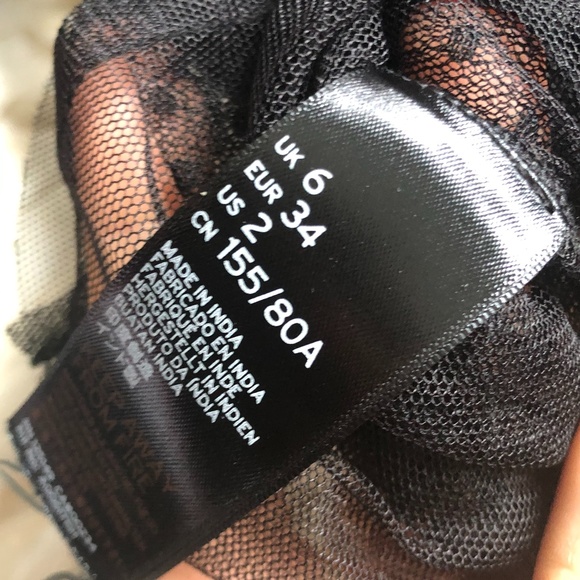 TOPSHOP Women's Floral Lace Top US 2 - Picture 7 of 8